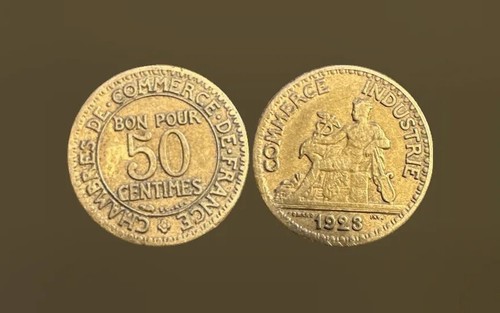 Centimes münze aus - 50,
