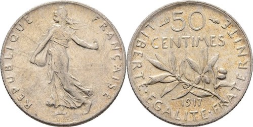 Frankreich centimes 1917 - 50,