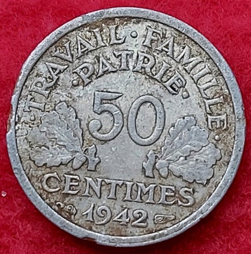 Frankreich centimes 1942 - 1942, "