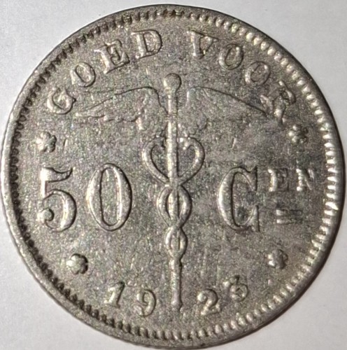 Belgien centimes 1923 - 50, bon