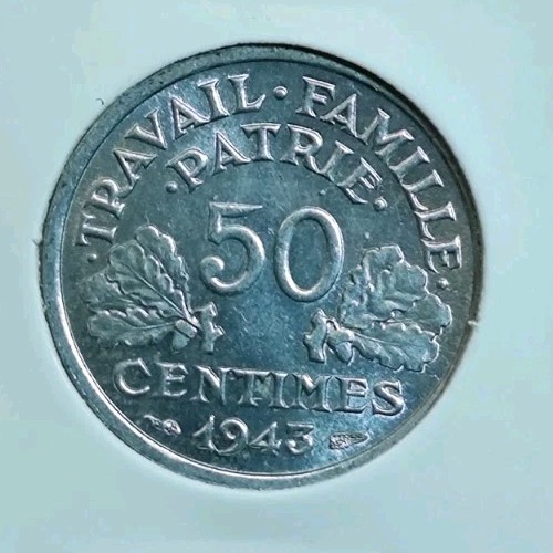 Centimes 1943 vichy french - centimes,