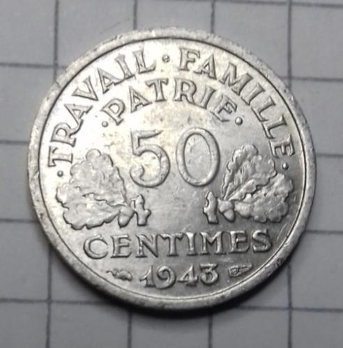 Frankreich centimes 1943 - 50,