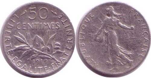 Frankreich centimes 1919 - frankreich,